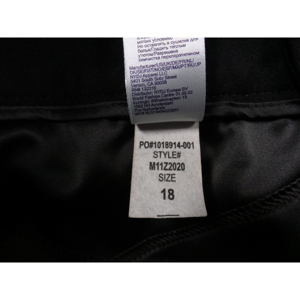 NYDJ Pants Womens‎ Size 18 Black Slim Trouser Ponte Knit Lift Tuck Stretch - Picture 14 of 14